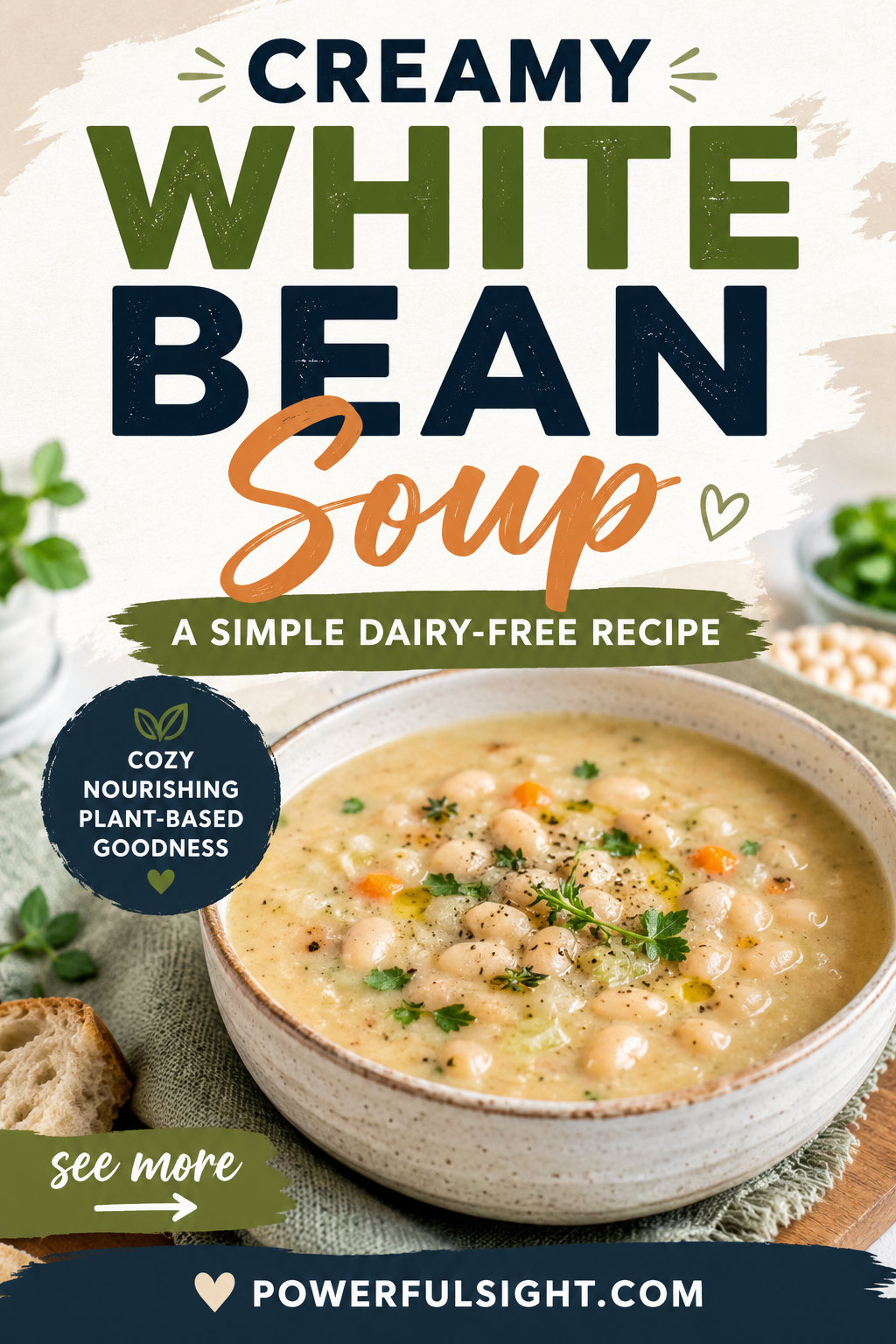 Creamy White Bean Soup (A Simple Dairy-Free Recipe)