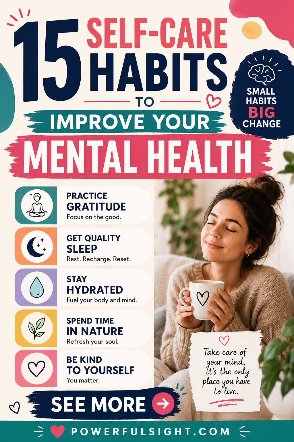Discover 15 self-care habits....