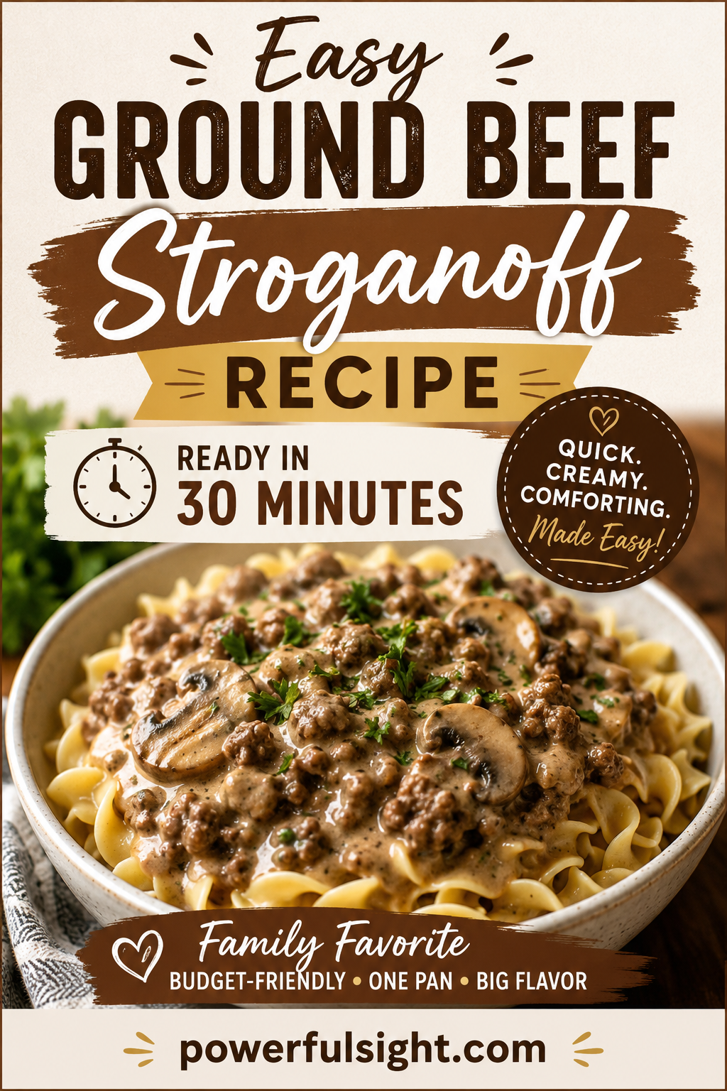 Easy Ground Beef Stroganoff Recipe Ready in 30 Minutes