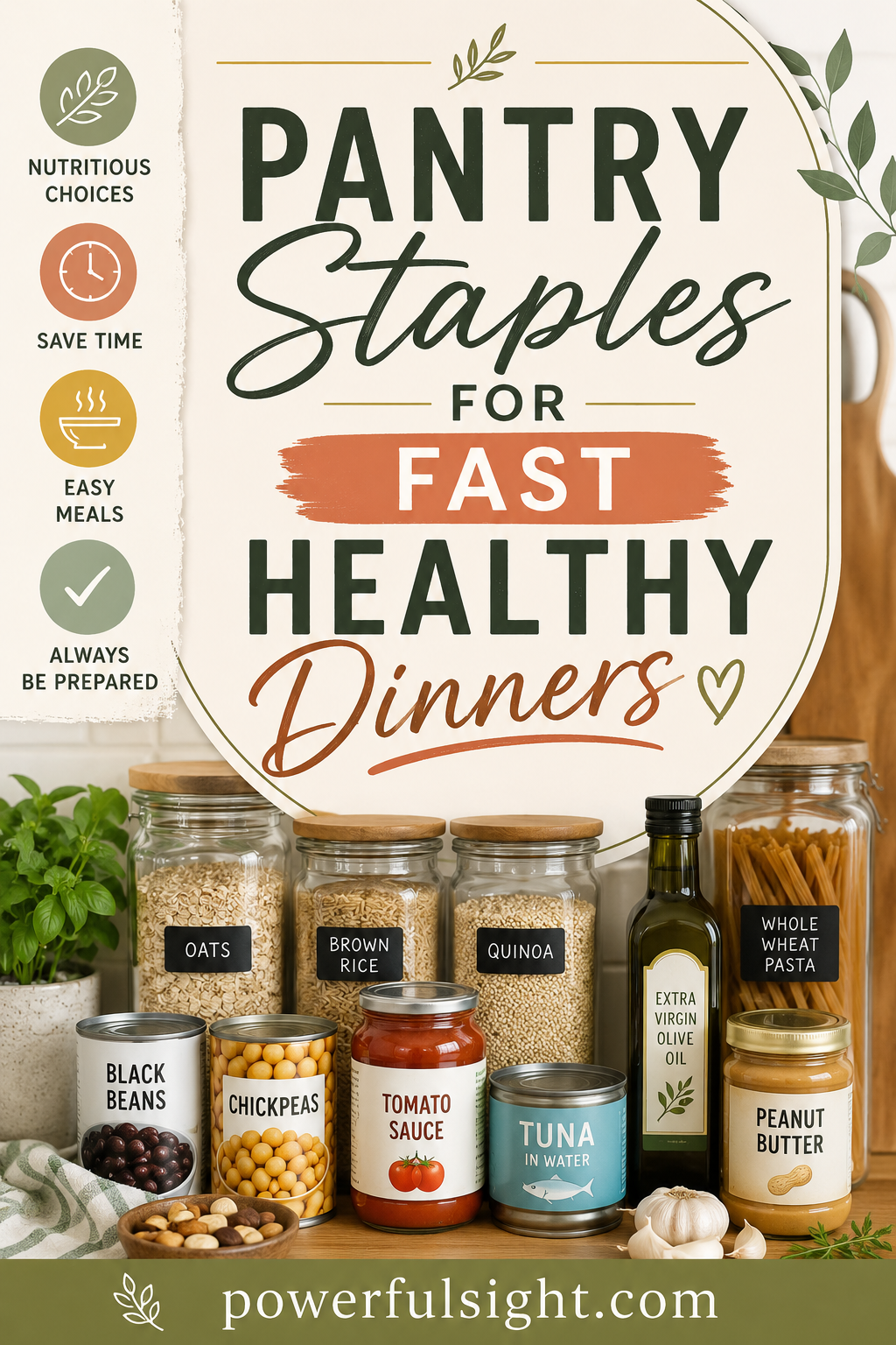 Pantry Staples for Fast Healthy Dinners