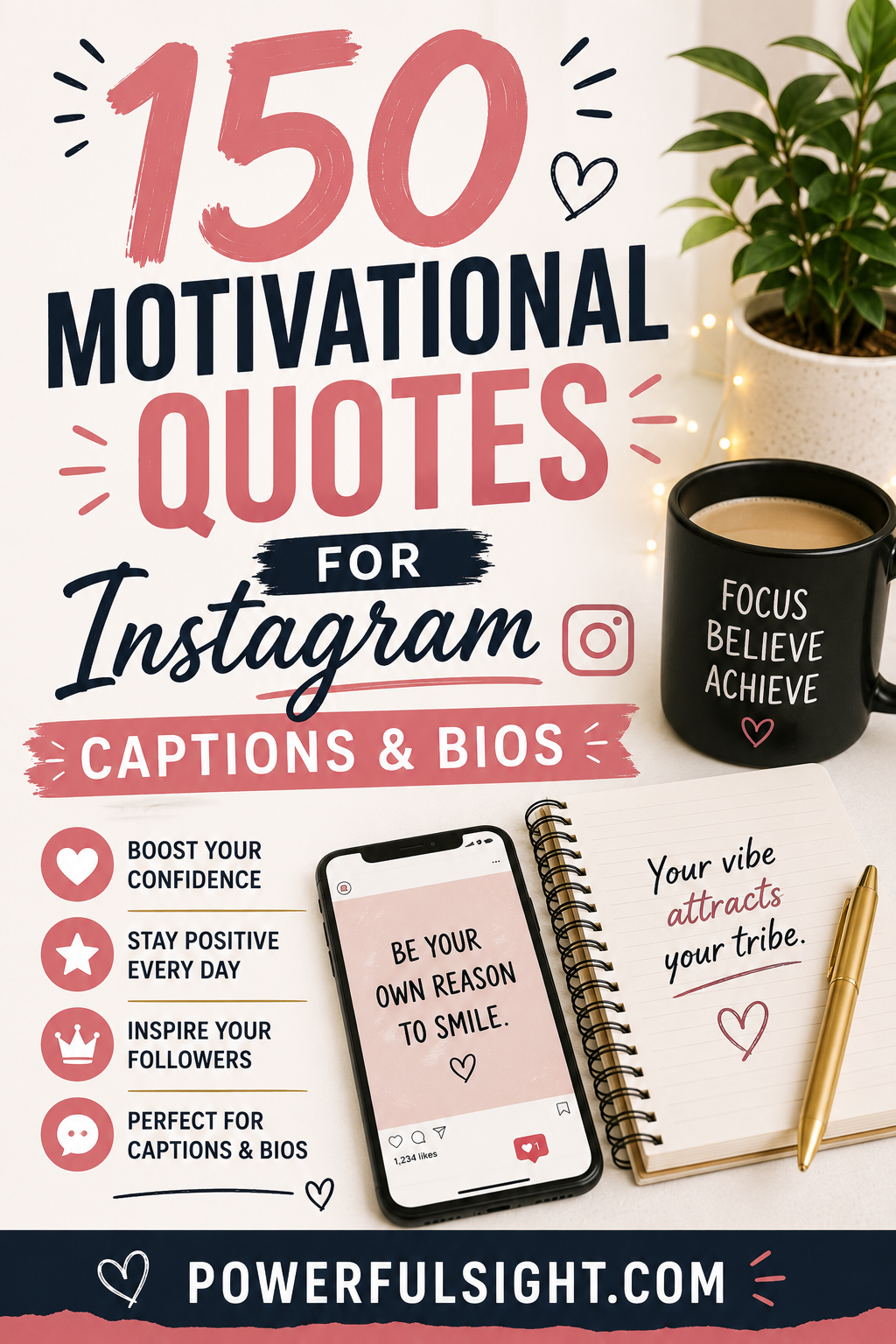 150 Motivational Quotes for Instagram Captions and Bios