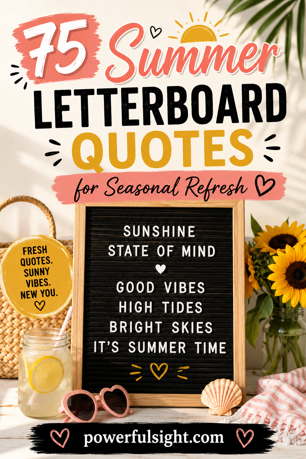 75 Summer Letterboard Quotes for Seasonal Refresh