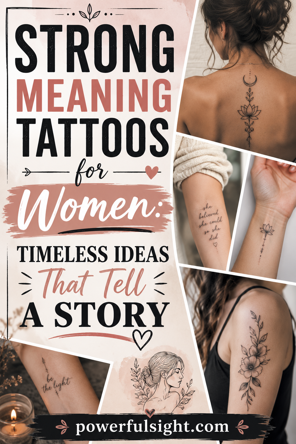 Strong Meaning Tattoos for Women