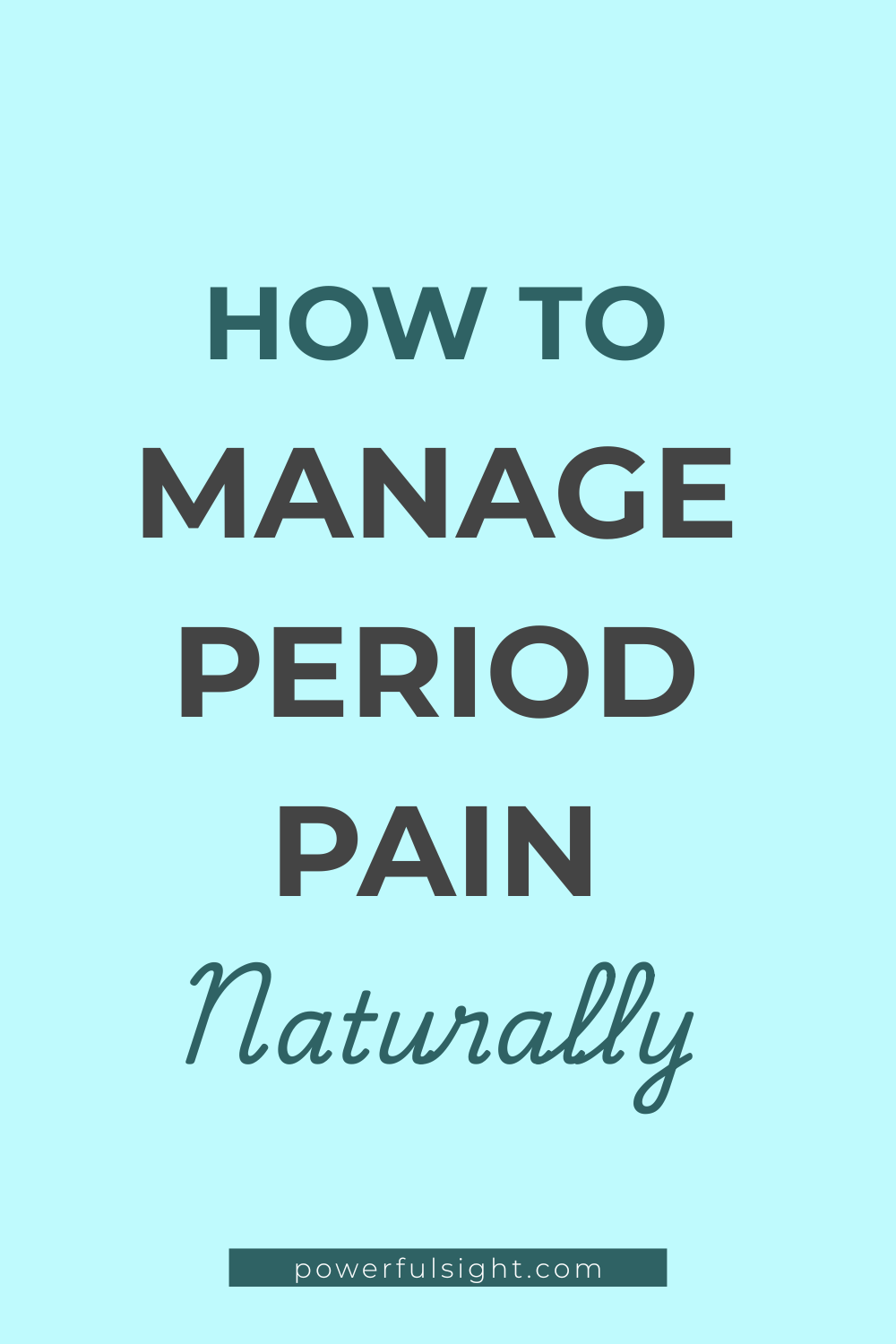 how to manage period pain