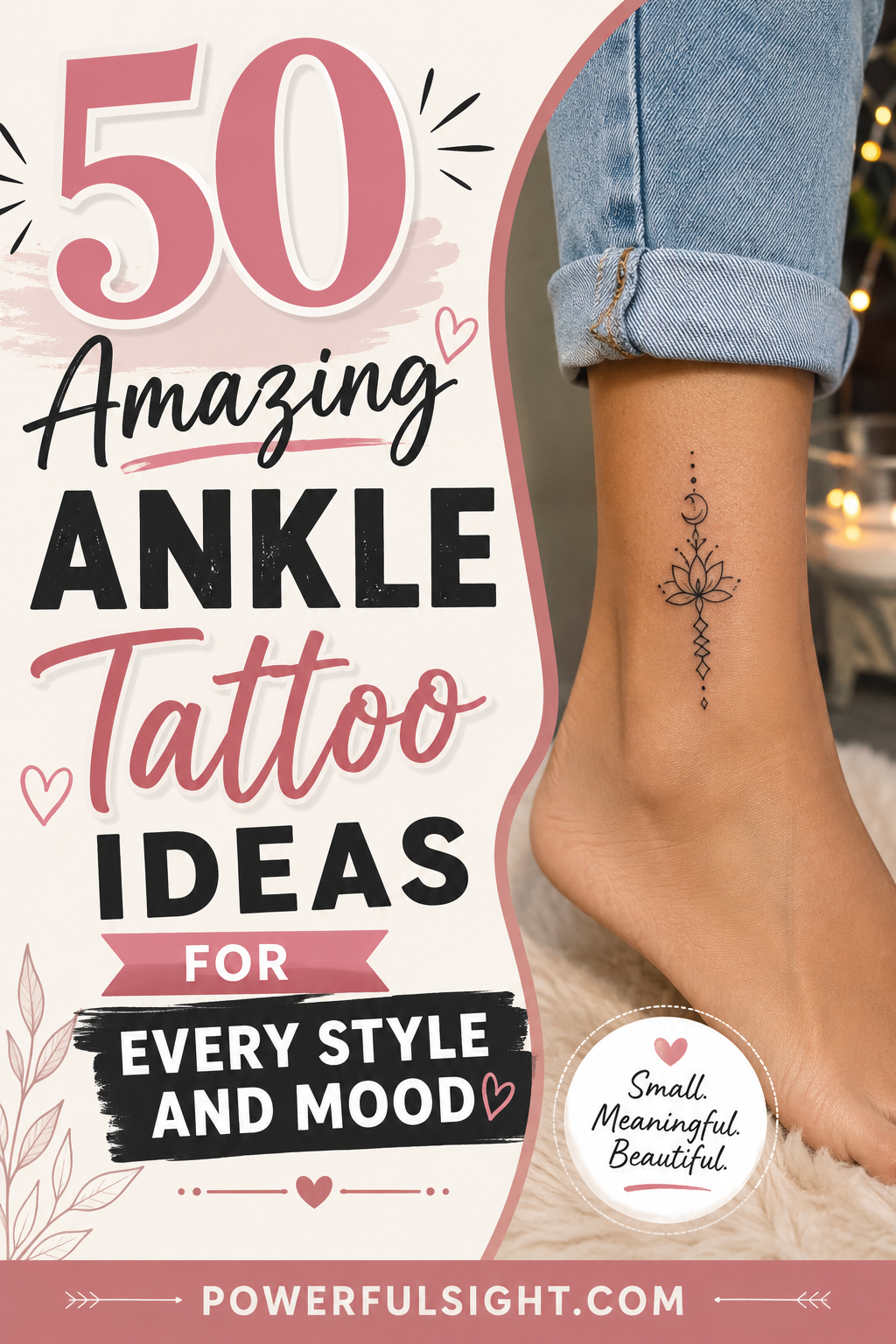 50 Amazing Ankle Tattoo Ideas for Every Style and Mood