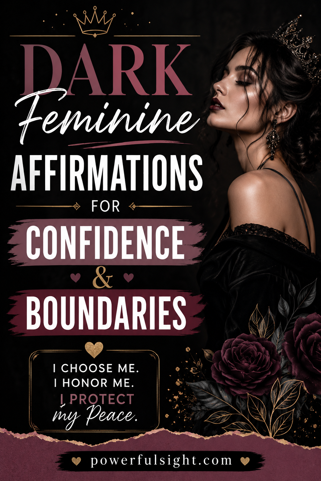 Dark Feminine Affirmations for Confidence and Boundaries