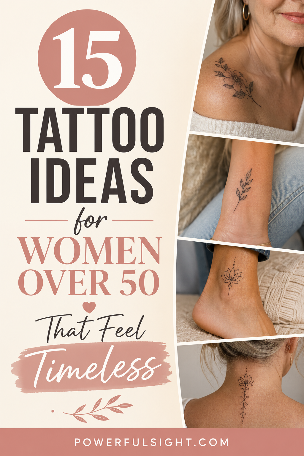 15 Tattoo Ideas for Women Over 50 That Feel Timeless