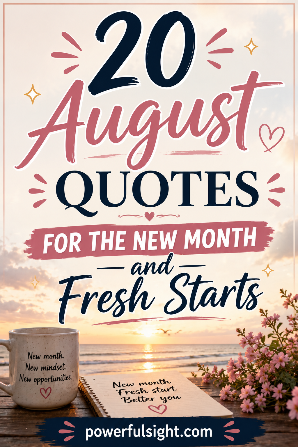 20 August Quotes for the New Month and Fresh Starts