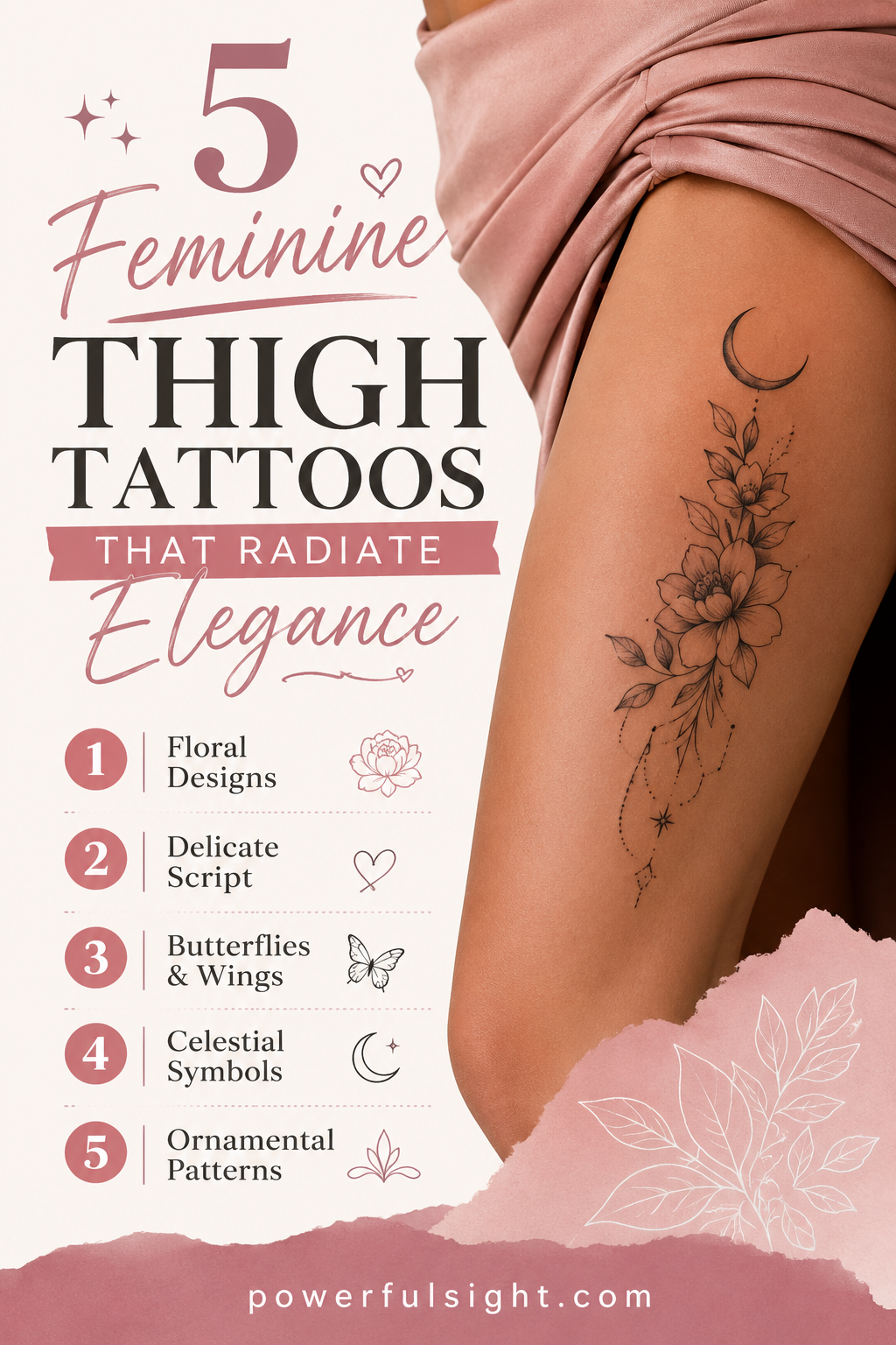 5 Feminine Thigh Tattoos That Radiate Elegance