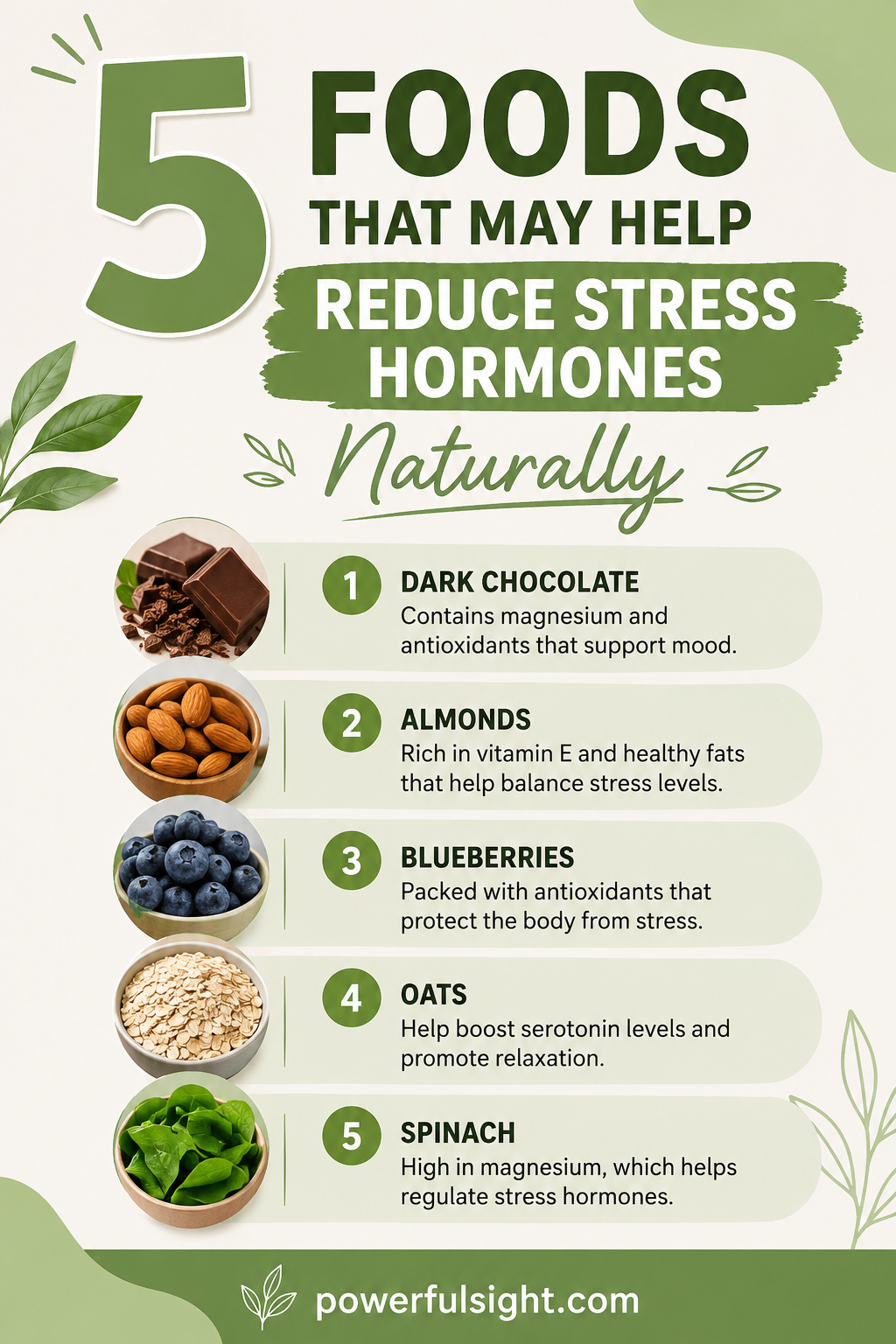 5 Foods That May Help Reduce Stress Hormones Naturally