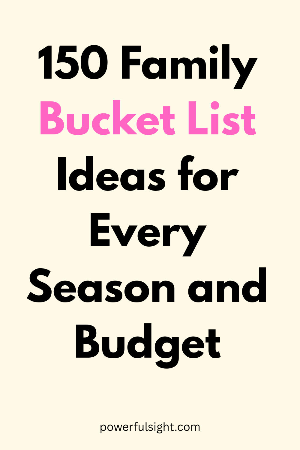 family bucket list ideas