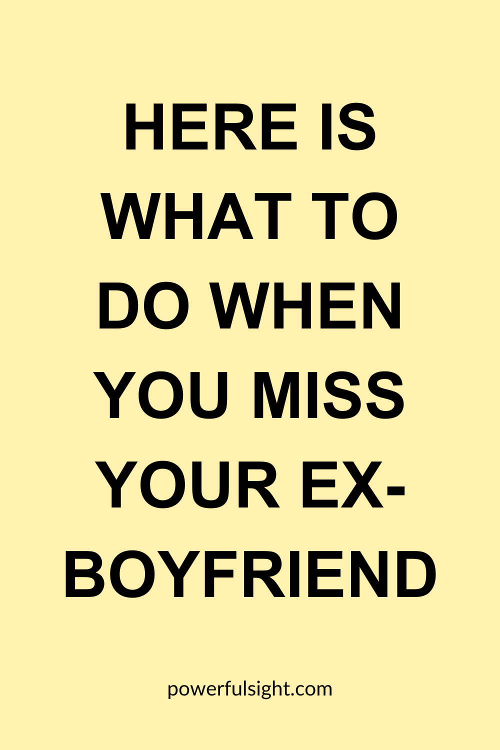 A lady missing her ex-boyfriend