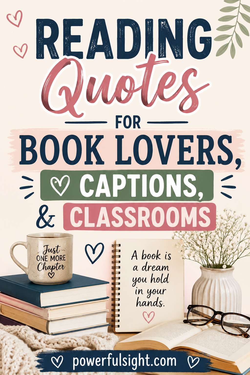 Reading Quotes for Book Lovers, Captions, and Classrooms