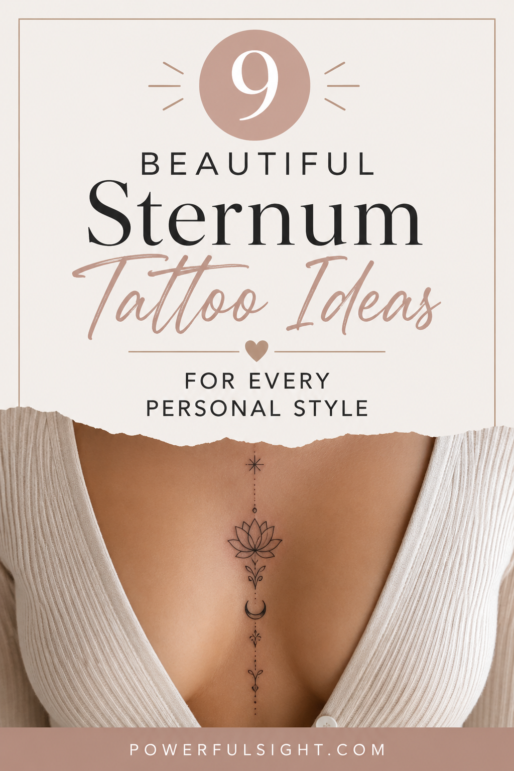 Sternum Tattoo Ideas