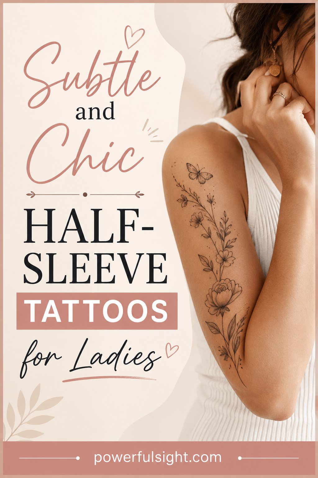 Subtle and Chic Half-Sleeve Tattoos for Ladies