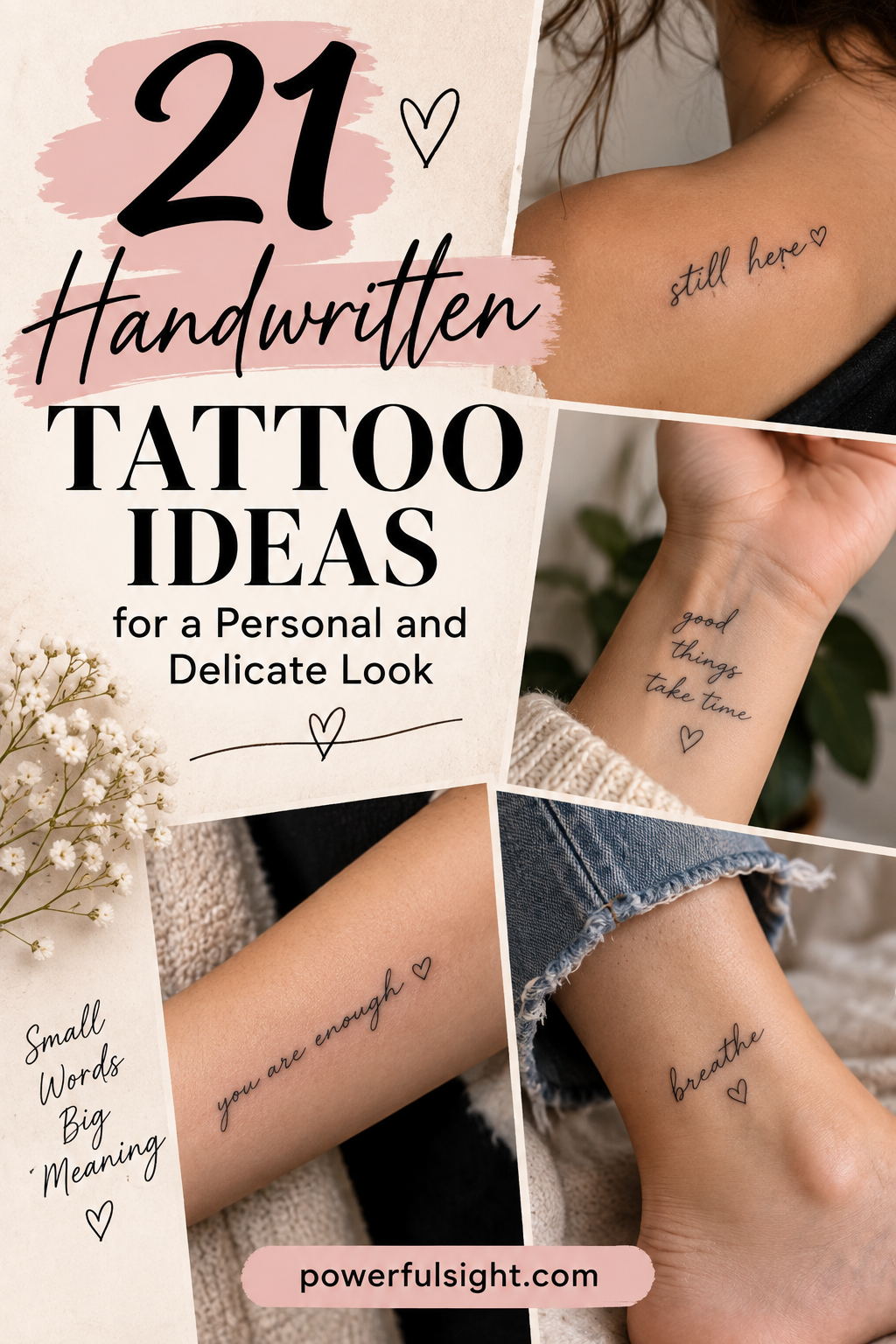 21 Handwritten Tattoo Ideas