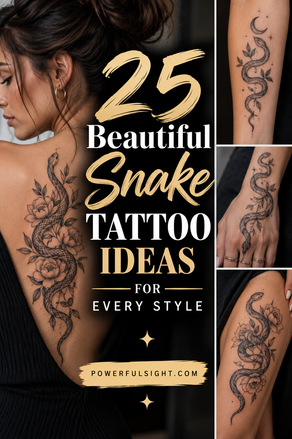 25 Beautiful Snake Tattoo Ideas