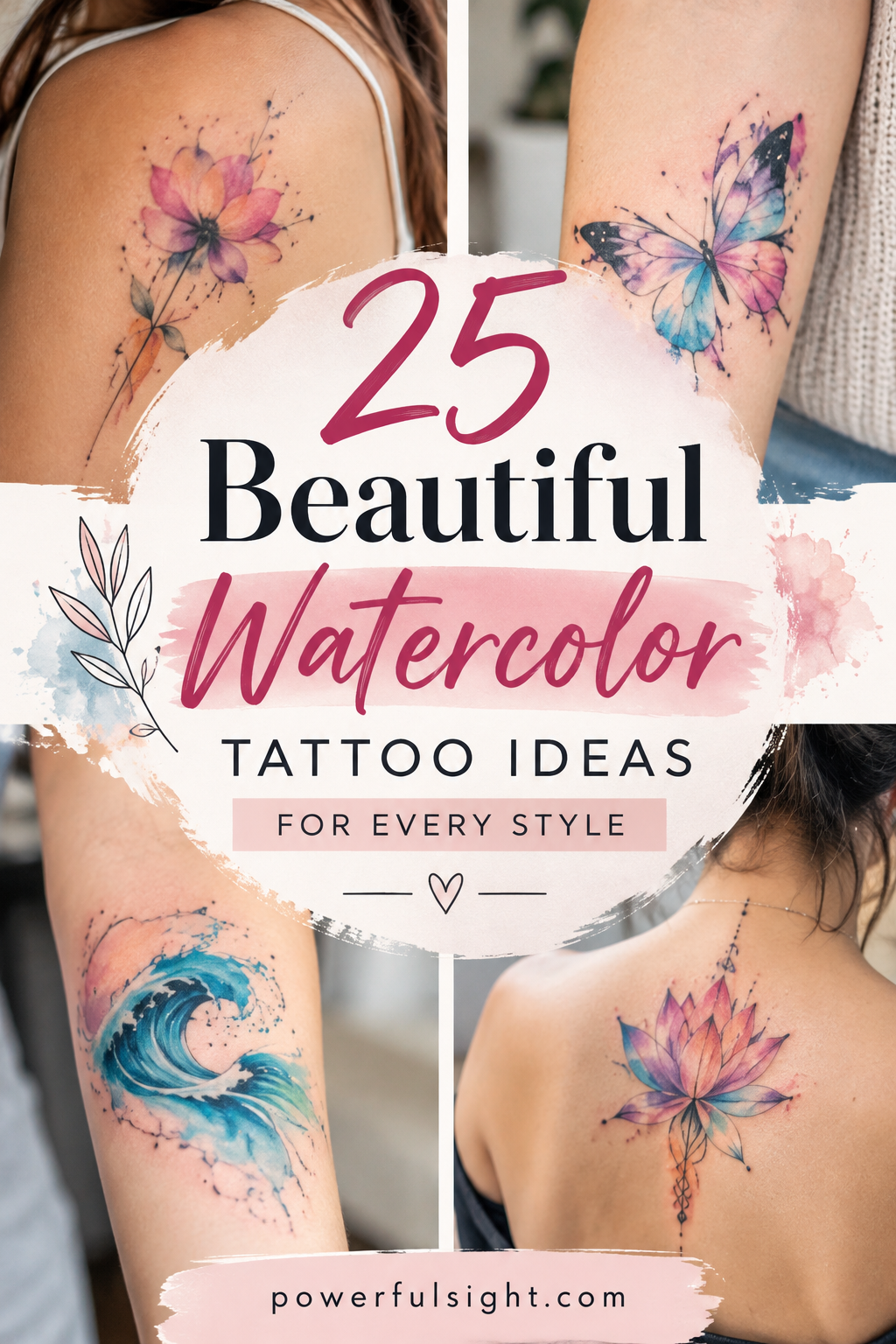 25 Beautiful Watercolor Tattoo Ideas for Every Style