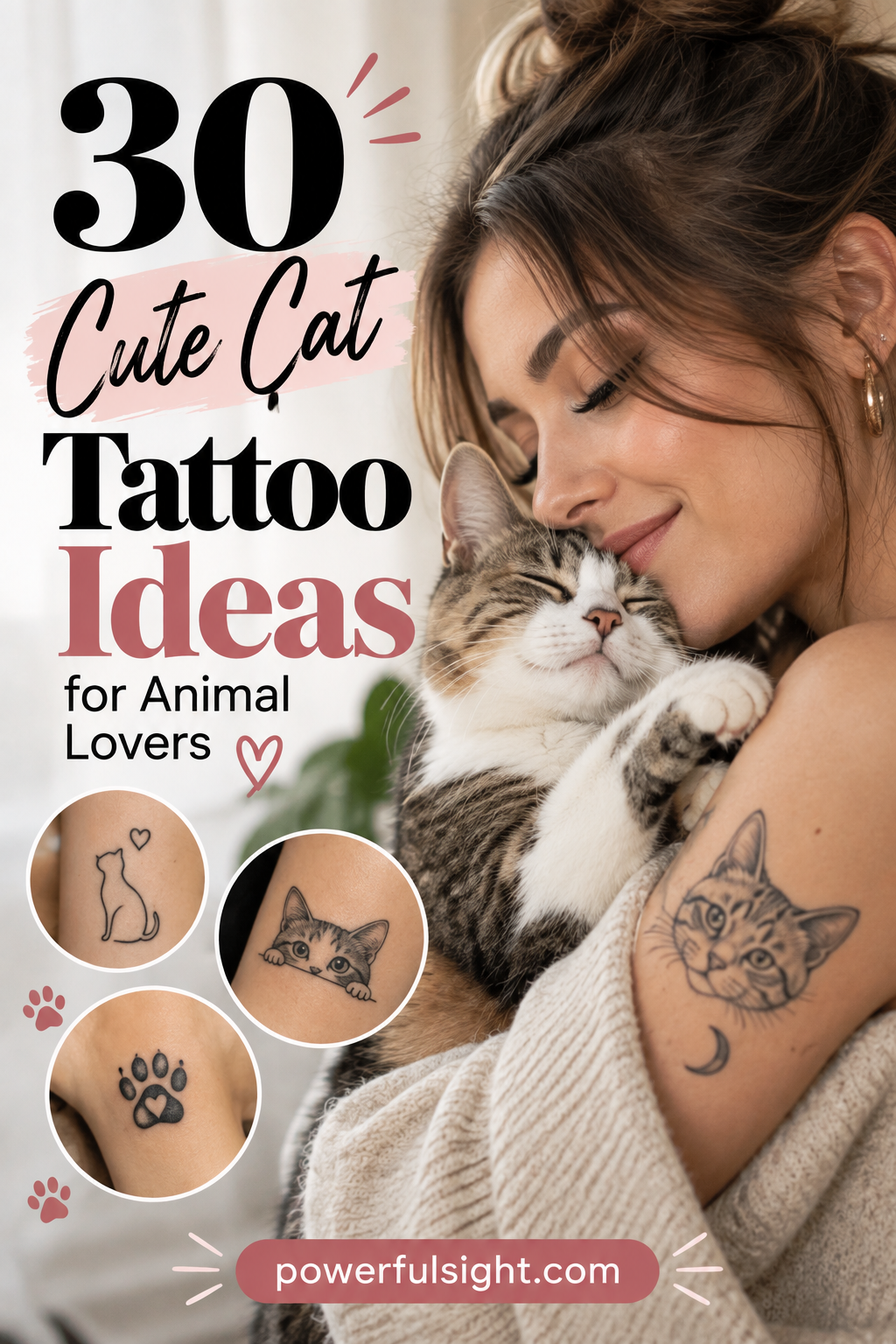 30 Cute Cat Tattoo Ideas for Animal Lovers