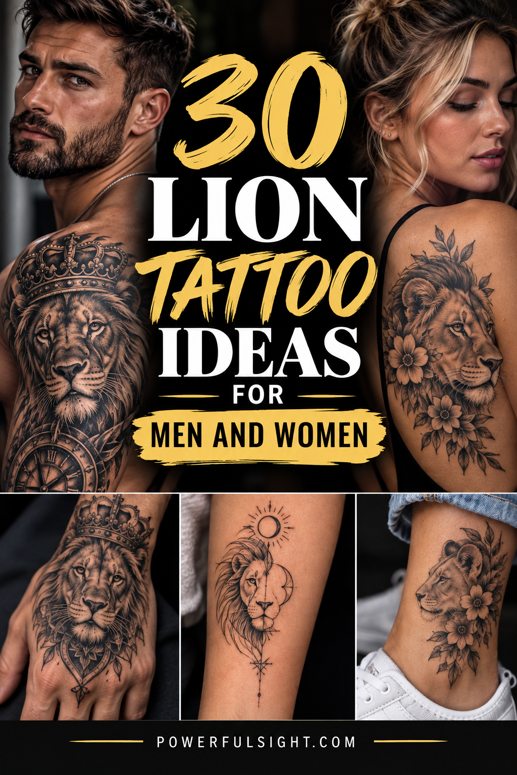 30 Lion Tattoo Ideas for Men and Women