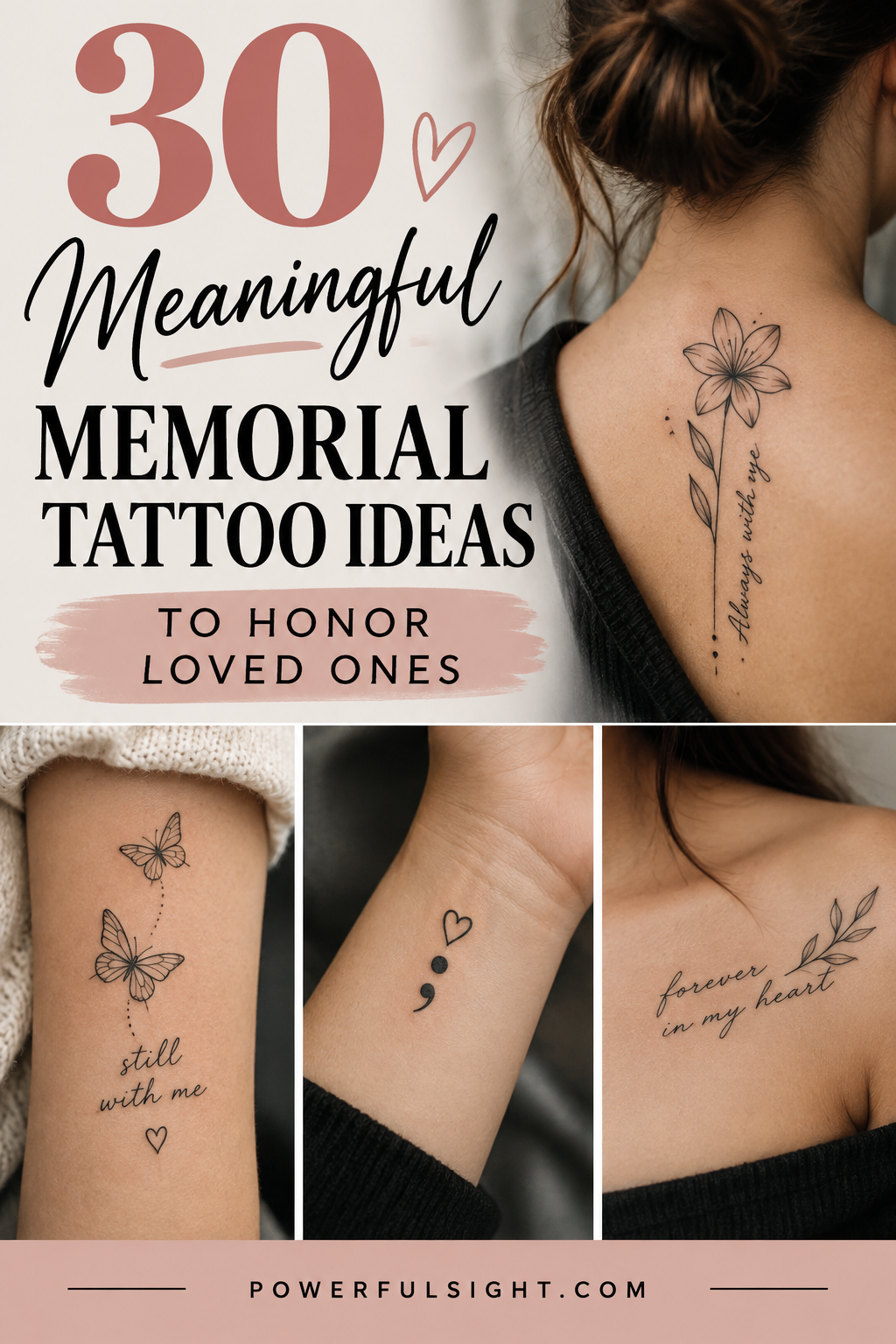 30 Meaningful Memorial Tattoo Ideas to Honor Loved Ones