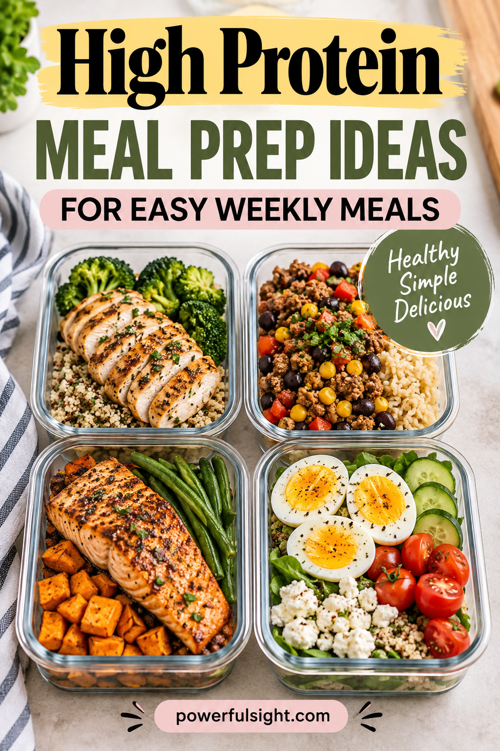 High Protein Meal Prep Ideas for Easy Weekly Meals