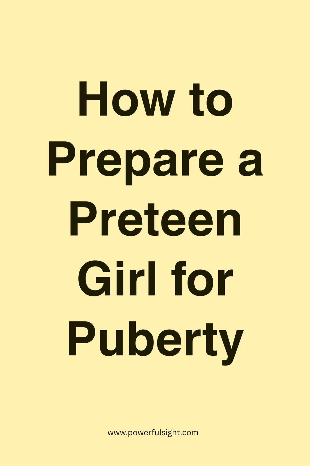 How to Prepare a Preteen Girl for Puberty