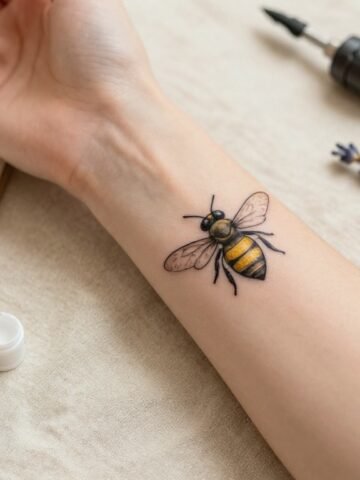 cute bee tattoos